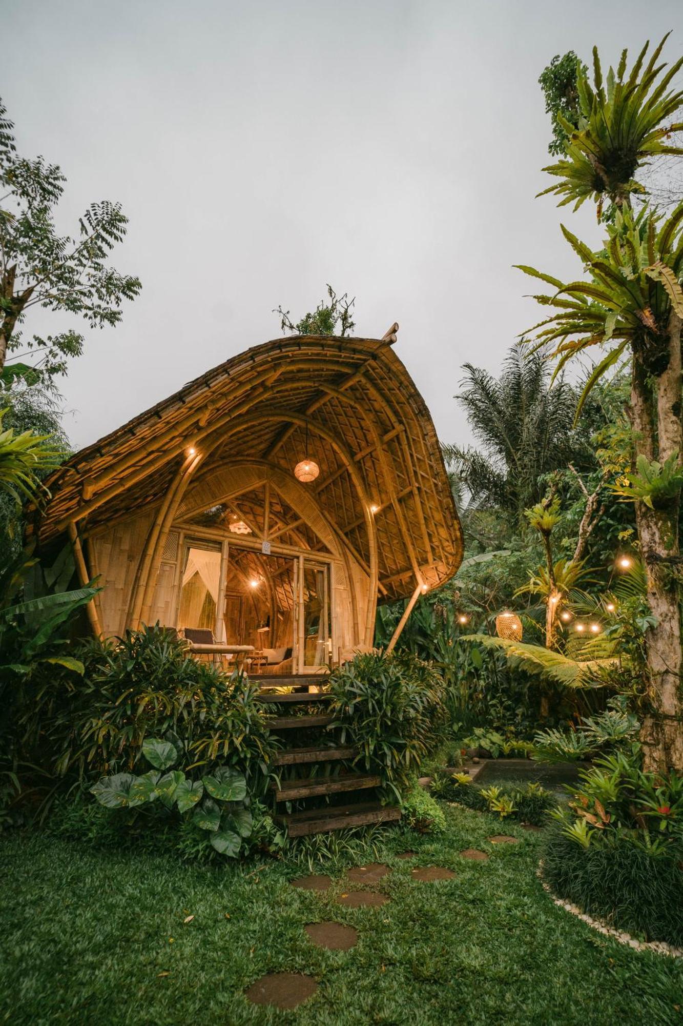 Arcada Bali Bamboo House Villa Sidemen  Exteriör bild