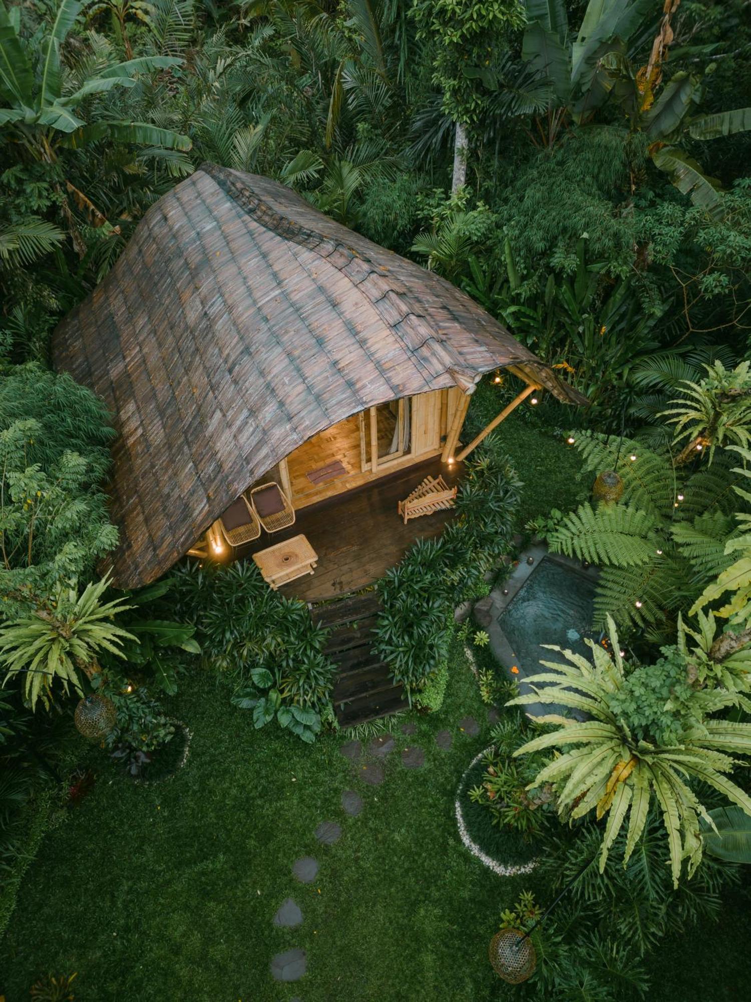 Arcada Bali Bamboo House Villa Sidemen  Exteriör bild