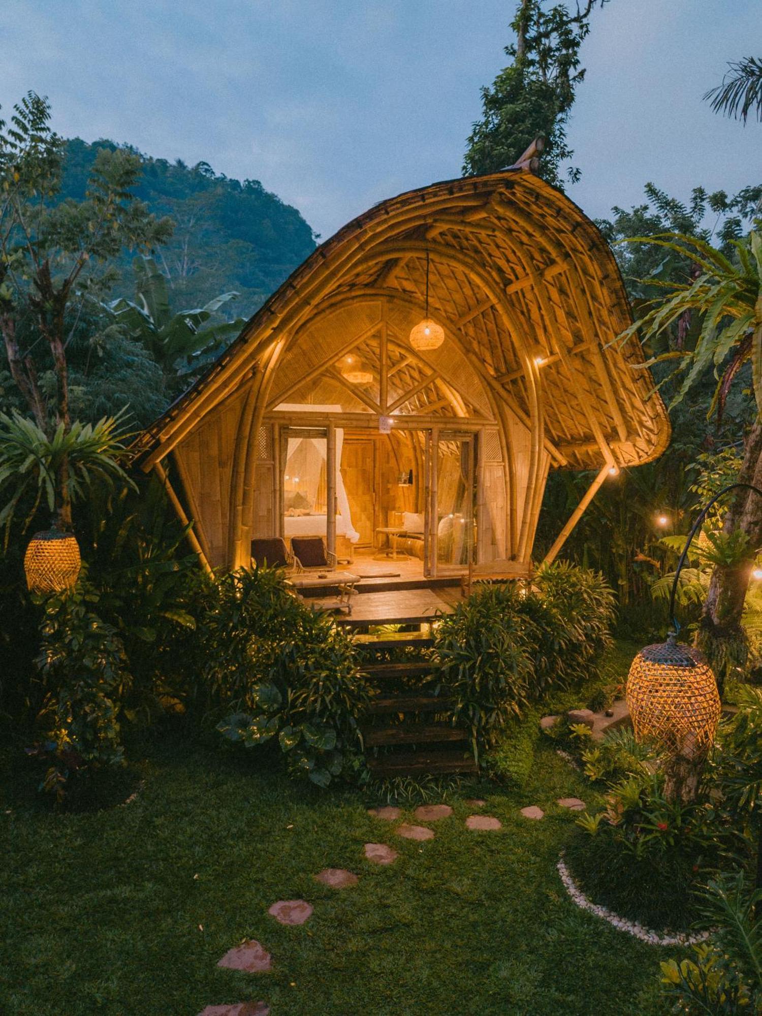 Arcada Bali Bamboo House Villa Sidemen  Exteriör bild