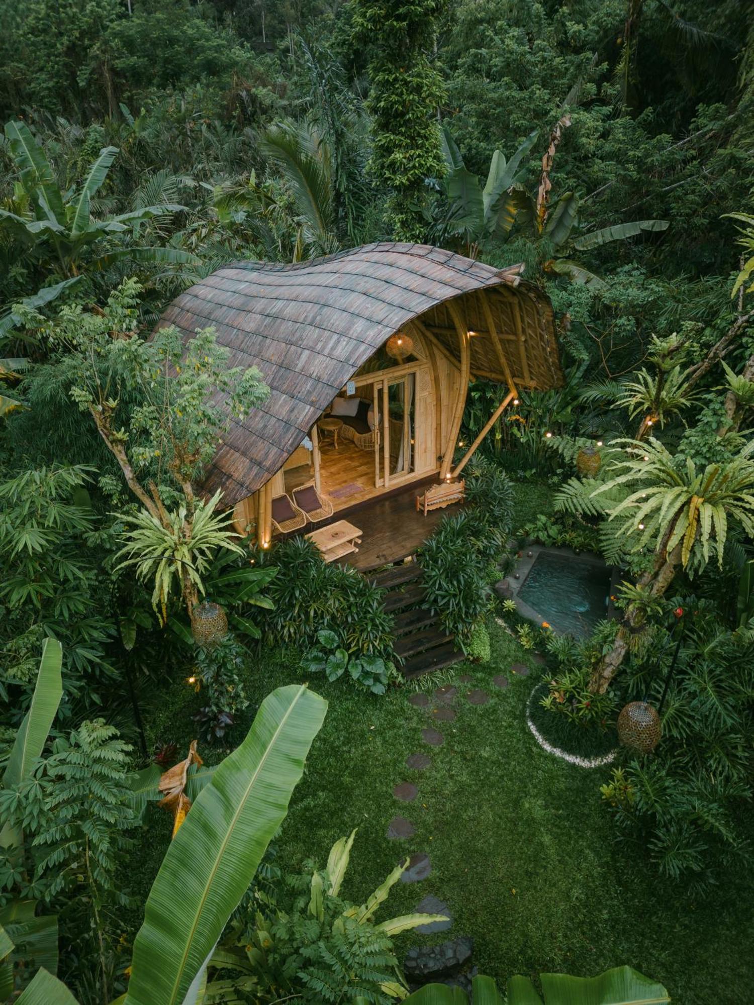 Arcada Bali Bamboo House Villa Sidemen  Exteriör bild